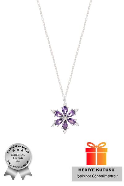 ADA LİFE GÜMÜŞ 925 Ayar Gümüş Lotus Çiçeği Kadın Kolye (ÖZEL KUTULU)