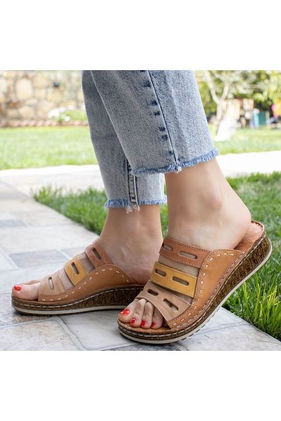 CONSUELO Γυναικείες Παντόφλες Ορθοπεδικές Δερμάτινες 11347
