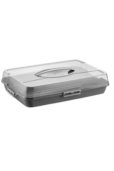 Hilamingo Home Rectangular Locking Cake Pastry Pyrex Carrying and Storage Container 35cm