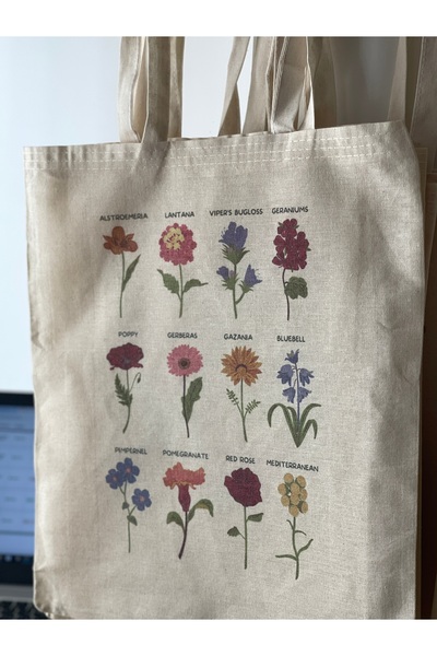 redame Çiçekler Flowers Bez Çanta Tote Bag
