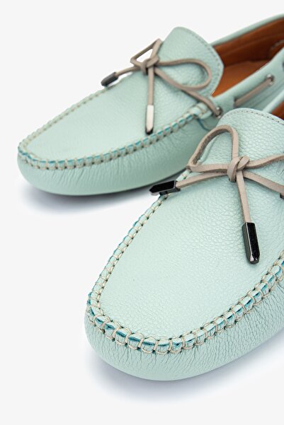 Valmenti Veronique Men's - Тюркоазени мокасини от естествена кожа