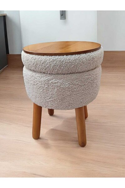 pufftable Venüs puf sandık sehpa bir arada yüksek ayak fiskos sehpa ceviz ayak