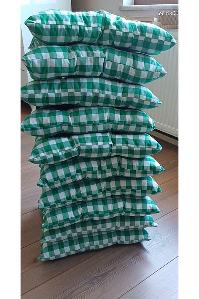 Marin Tasarım Evi GREEN PICKNICK AND CHAIR CUSHION - 10 Pieces 40x40