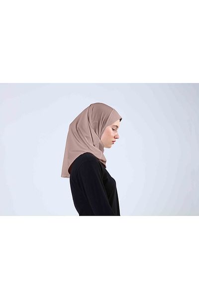 Ecardin Sports Pro Hijab - Premium Dark Mink, Ultra Comfortable, Practical Porous Hijab Ready