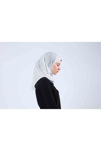 Ecardin Ultra Comfortable Premium Sports Pro Hijab - Practical Porous, Light Gray Women's Hijab Ready
