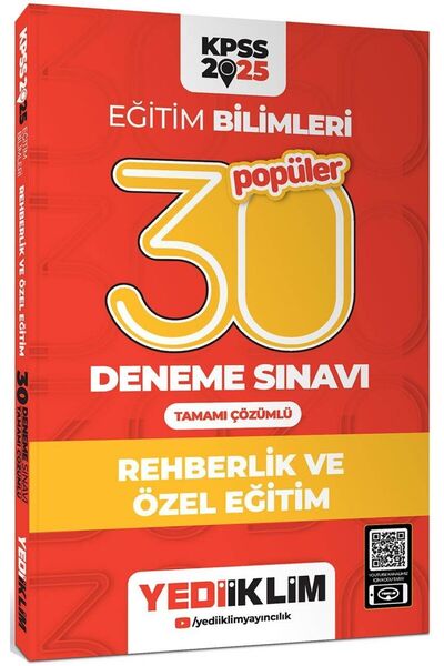 Yediiklim Yayınları 2025 Kpss Eğitim Bilimleri Rehberlik Ve Özel Eğitim Popül...