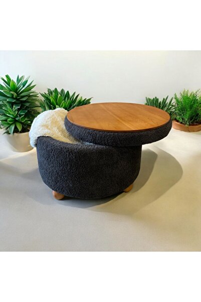 pufftable yakamoz orta sehpa puf sandık bir arada ceviz ayak