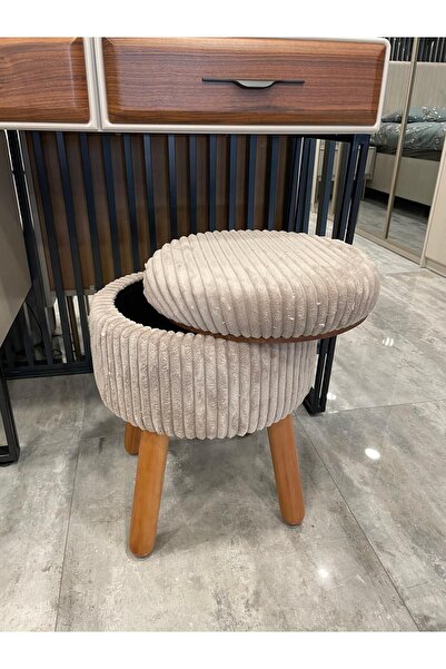 pufftable Venüs puf sandık sehpa bir arada yüksek ayak fiskos sehpa ceviz ayak