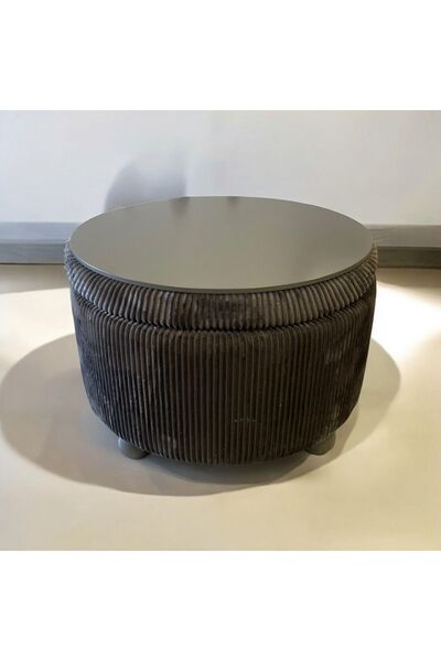 pufftable yakamoz orta sehpa sandık puf bir arada antrasit ayak