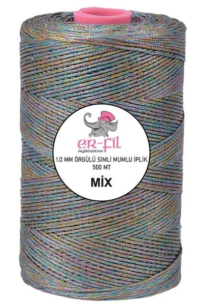 ERFİL İPLİK Erfil Simli Mumlu 1.0 Mm 500 Mt Mix