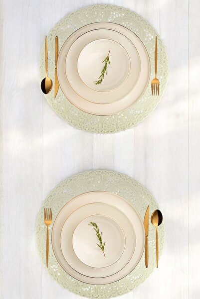 Digithome Acar 6’lı Amerikan Servisi Supla Yuvarlak Krem 38 Cm – ACR-279 C320.033