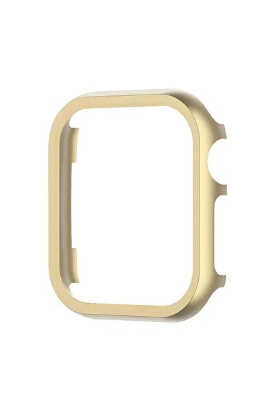 Quse Apple Watch Series Se-6-5-4 44mm - Aluminum Metal Case, Protective Gold