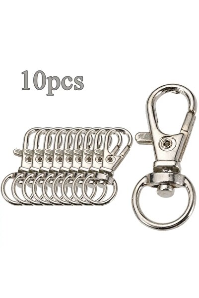 İsmet metal aksesuar Çanta Papağan Klipsi Gümüş Aksesuar 10 Adet - Metal Akse...