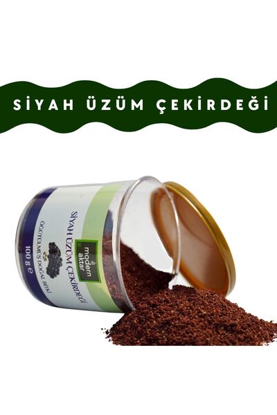 Doğal Öğütülmüş Siyah Üzüm Çekirdeği 100gr