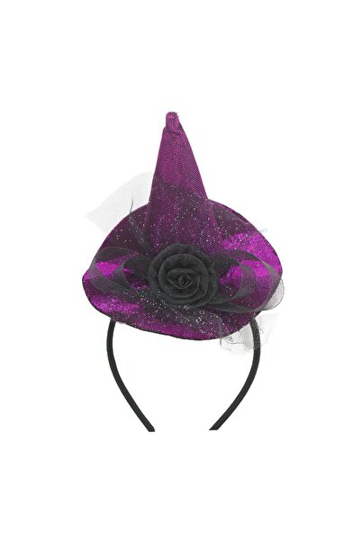 Yusuf Dirik YD Party Supplies قبعة تاج أرجوانية فاخرة من التول بنمط زهور الها...