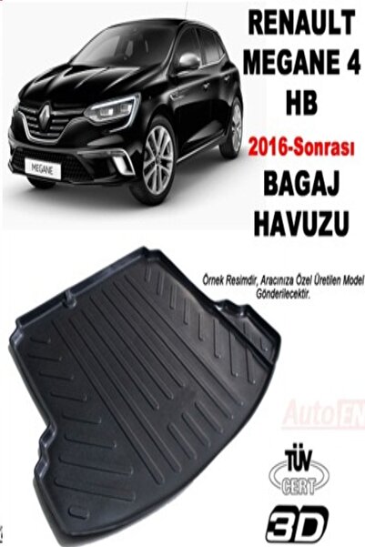 Oto Türk Renault Megane 4 Hb 3d Bagaj Havuzu Siyah 2016 Sonrası Modeller
