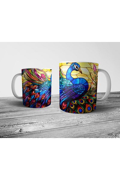 Pixxa Peacock Glass Model 1 - Peacock and Peacock Design