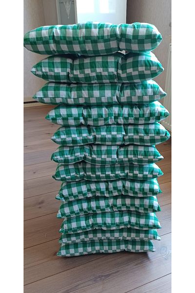 Marin Tasarım Evi GREEN PICKNICK AND CHAIR CUSHIONS - 12 Pieces 40x40
