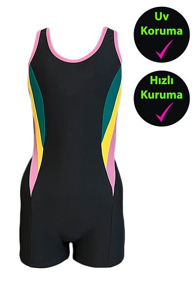 CUPSEA Girl's Swimsuit with Piece Shorts 40 Factor Sun UV Protection