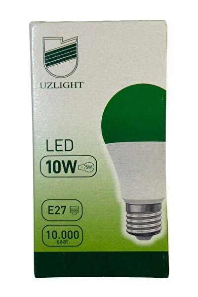 Uzlight 10W(75W) 8200K (Yeşil Işık) E27 Duylu Led Ampul