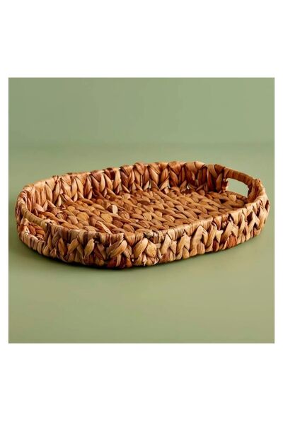 CasaLinda Hasır oval küçük boy tepsi