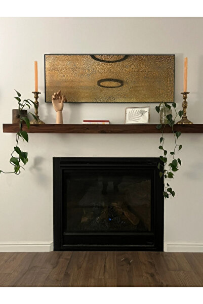 Yggdrasil Home Decor Dekoratif Doğal Ahşap  Tek’li 80 x 9 x 5-6 cm  Şömine Ra...