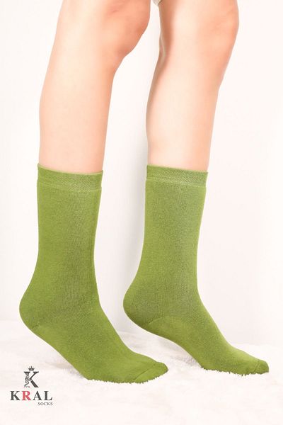 KRAL SOCKS Дамски меки цветни зимни вълнени хавлиени чорапи - Термични характеристики, 2 пъти защитени (3 чифта)
