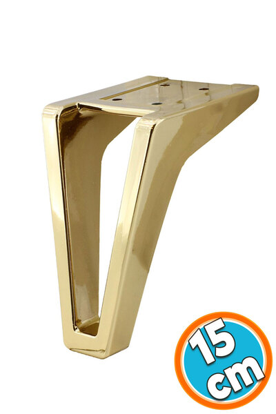 NZB Mobilya Kanepe Sehpa TV Ünitesi Koltuk Ayağı 15 cm Altın Gold Baza Ayak