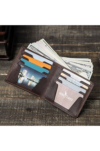 Contact’S Contacts Denver - Genuine Leather Rfid Protected Brown Men's Wallet