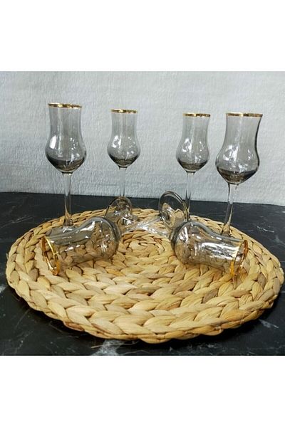 Paşabahçe Grappa 6 Person Coffee Glass Water Glass Set Dowry Set Goblet Champagne Glass Wine Glass
