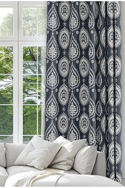 CANİLA Digital Printed Background Curtain Single Wing 140 X 270 cm Edge Fold Stitched