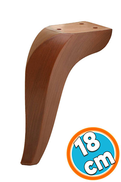 NZB Mobilya Kanepe Sehpa TV Ünitesi Koltuk Ayağı 18 cm Kahverengi Ahşap Desen...