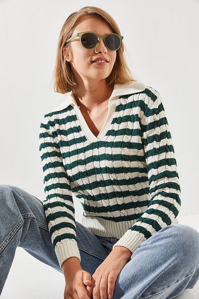 Bianco Lucci Chlupatý svetr Polo Neck - 20247505