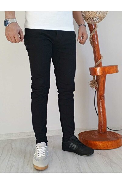 KOT GALERİA Blugi pentru bărbați, negri, slim fit, din lycra