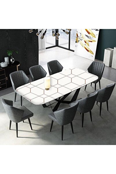 Özbey Reklam طاولة منقوشة من الرخام، خزانة ملابس، طلاء ورق لاصق للمطبخ (حجم 1...