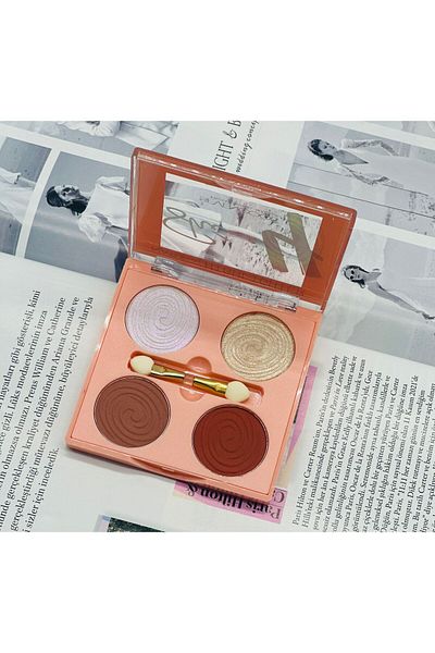 sevencool 4-Piece Illuminator and Blush Palette Set