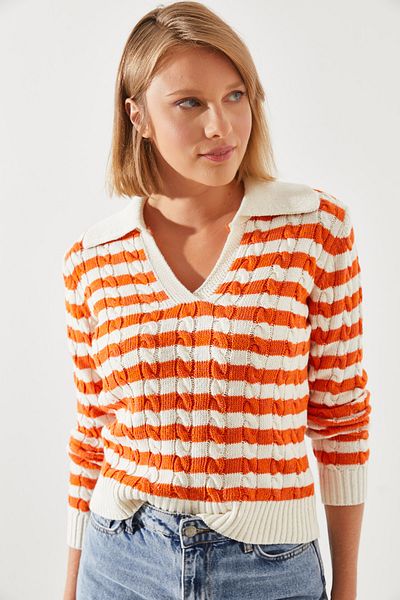Bianco Lucci Chlupatý svetr Polo Neck - 20247505