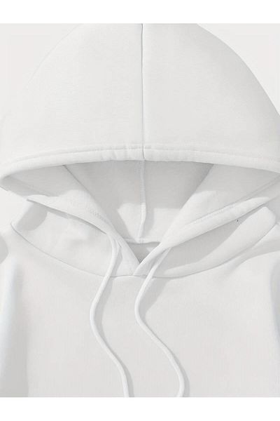 Touz Moda Φούτερ με στάμπα με λευκή κουκούλα τζιν με αστέρι