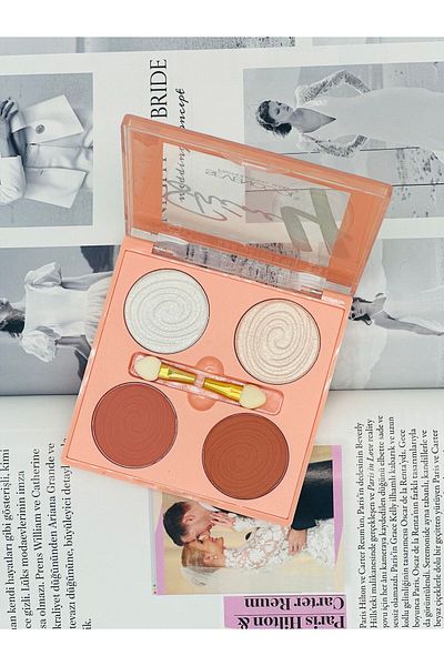 sevencool 4-Piece Illuminator and Blush Palette Set
