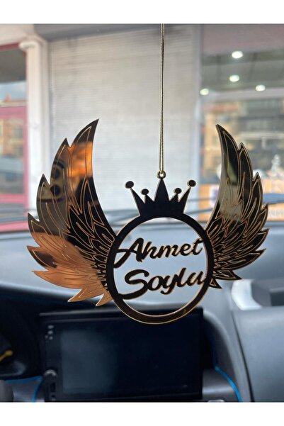 eslazerkesim Kişiye Özel İsimli Kanatlı Araç Dikiz Ayna Süsü
