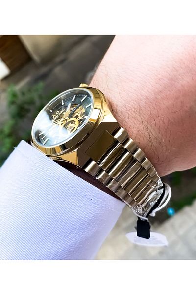 Reward Gold Color Full Steel - Waterproof Automatic Men's Wristwatch