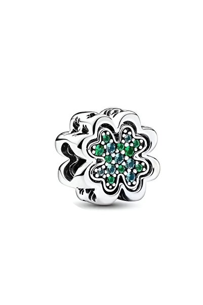 Lux Design Gümüş Ayrılabilir Dört Yapraklı Yonca Charm
