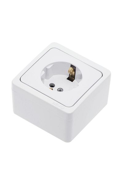 NE-AD Nead Murat Nemliyer Grounded Socket - White - Ip44 - N9508