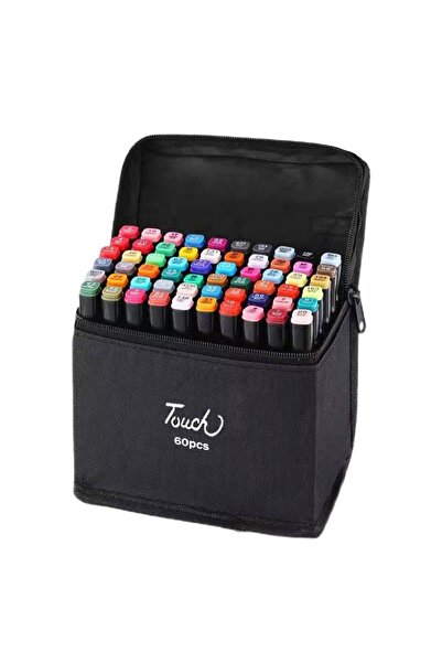 ASTAMON Touch Twin 1st Quality - 60 Piece Professional Marker Paint Cream Set, Double Sided Ce Certificated (WITH STAND)