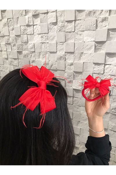 Demeter Collection Set of 2 lohusa mother daughter red bow crown and bandana