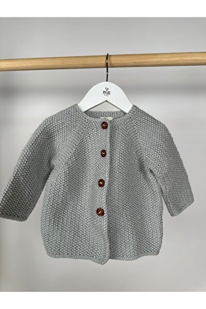Myluni Handmade Önden Düğmeli Bebek Ceketi
