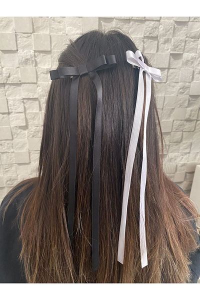 Demeter Collection 2-Piece Black and White Bow Hair Clip