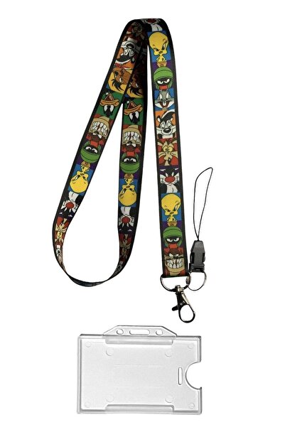 StormiStoretr Çizgi Karakterler Şeffaf Yatay Kartlık Boyun ipi Telefon Askısı