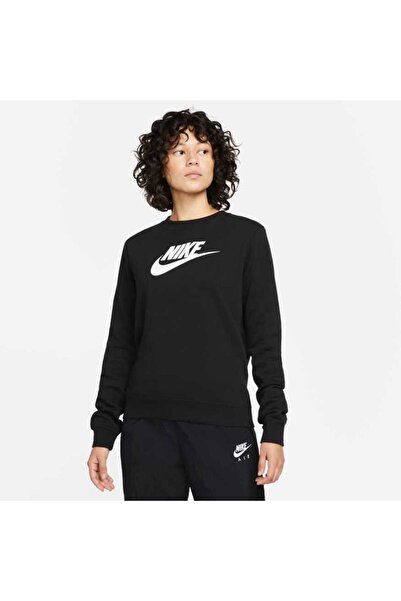 Nike NSW Club Fleece Crew Kadın Siyah Sweatshirt