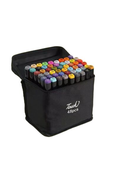 ASTAMON 1St Quality Touch Twin Marker Set - 48 Pieces Dual Professional Painting Pens